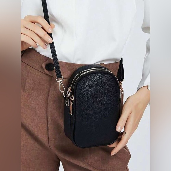 New Elegant Black Crossbody Bag, Phone Bag, Wallet - Picture 2 of 5